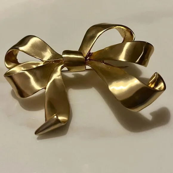Vintage Lee Bernard  Ribbon Bow Statement Brooch - Picture 4 of 6
